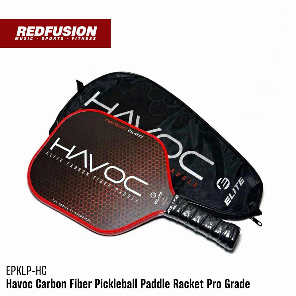 Elite Havoc EPKLP-HC Carbon Fiber Pickleball Racket Pro Grade 13mm ...