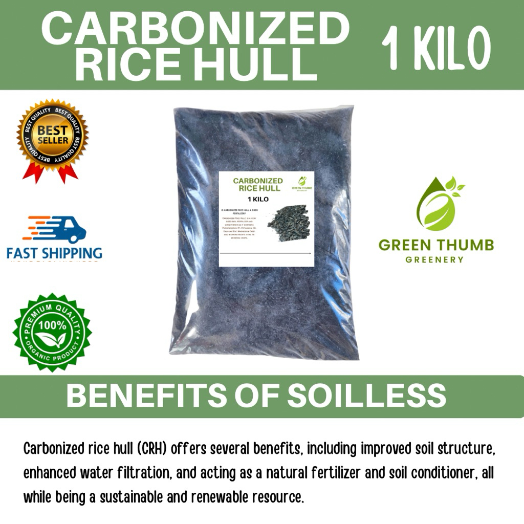 Carbonized Rice Hull/Ipa 1Kilo | Shopee Philippines