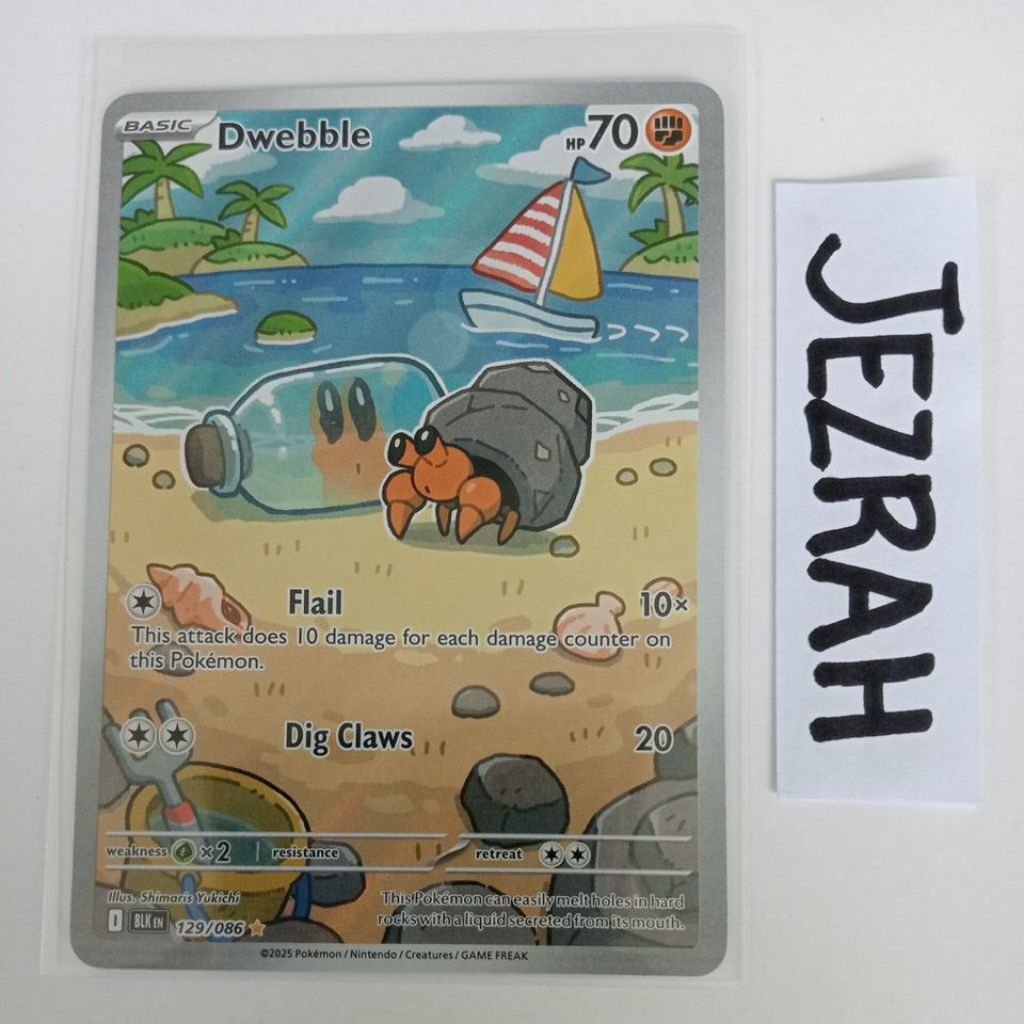 Pokemon TCG Dwebble 129/086 Black Bolt Illustration Rare Full Art ...
