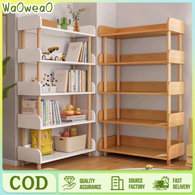 2-6 Layers Wooden Book Shelf - Children Study Rack | Home Storage ...
