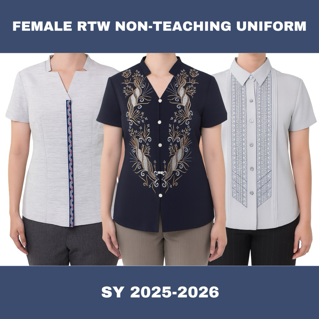 Ready-to-Wear 】DepEd Female Non-Teaching Uniform 2025 | RTW Blouse and ...
