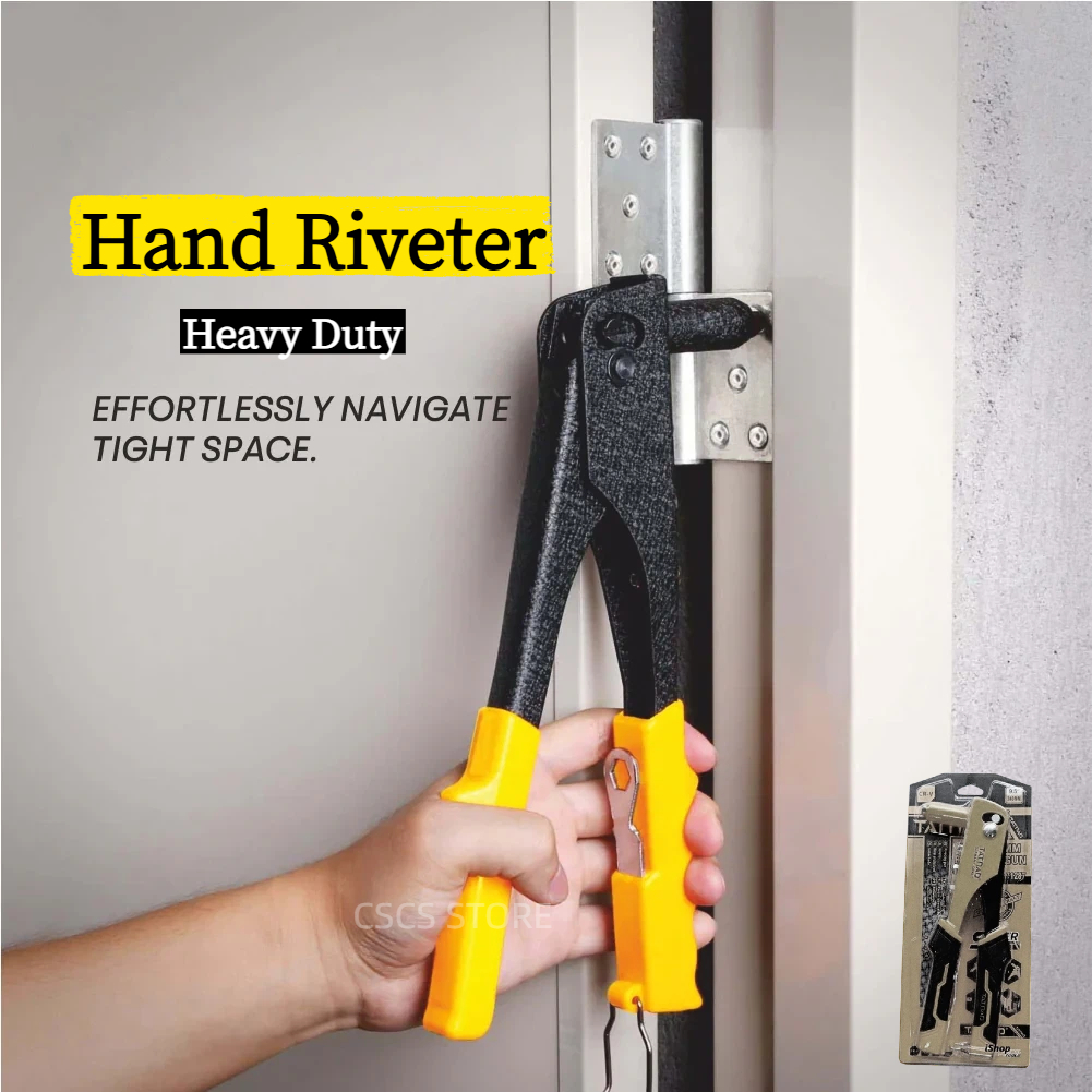 Hand Riveter Heavy Duty Rivet Gun Yellow Handle | Shopee Philippines