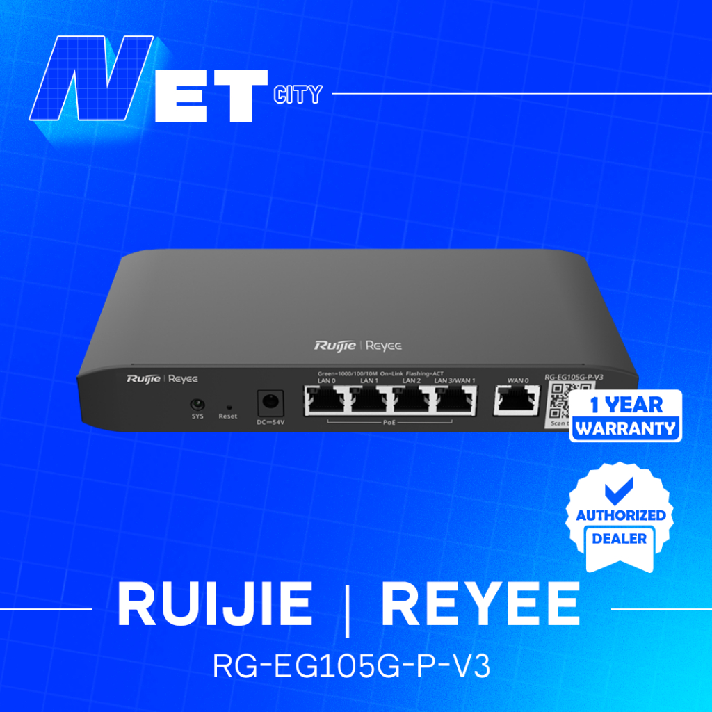 Ruijie | Reyee RG-EG105G-P V3 POE+ Dual-Wan Cloud Managed PoE Router ...