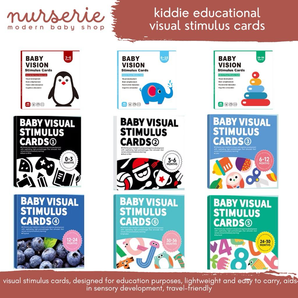 NEW!Kiddie Educational Visual Stimulus Cards 0-36mos kids toddlers baby ...