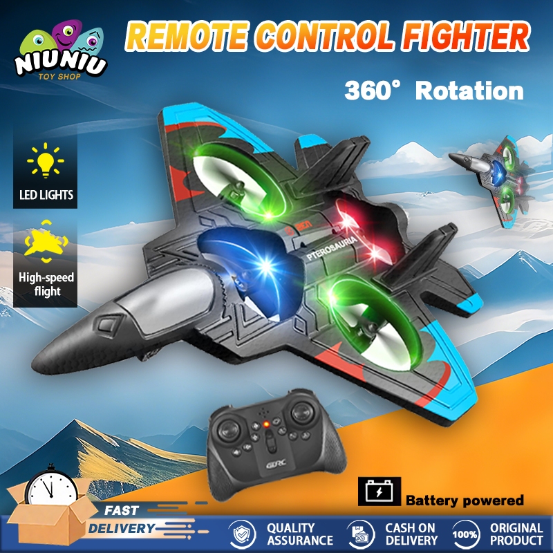 Remote Control Airplane Fighter Toy 2.4Ghz EPP Foam Anti-Crash Stunt ...