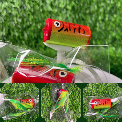 AngryRED sabiki rattler ( Ratter with Sabiki ) - Popper lure - toman ...