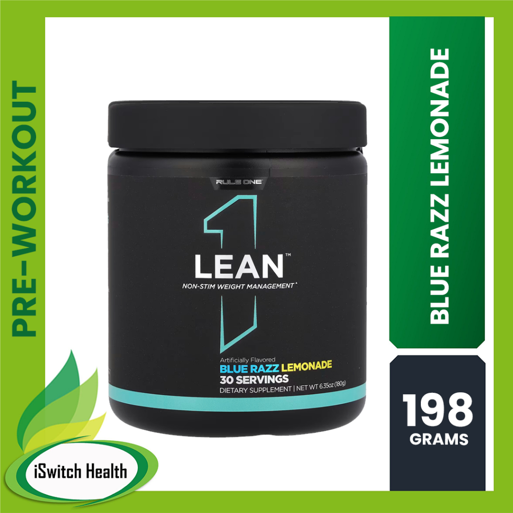 RULE 1 LEAN 30 SERVINGS | BLUE RAZZ LEMONADE | AVDANCE PRE-WORKOUT ...