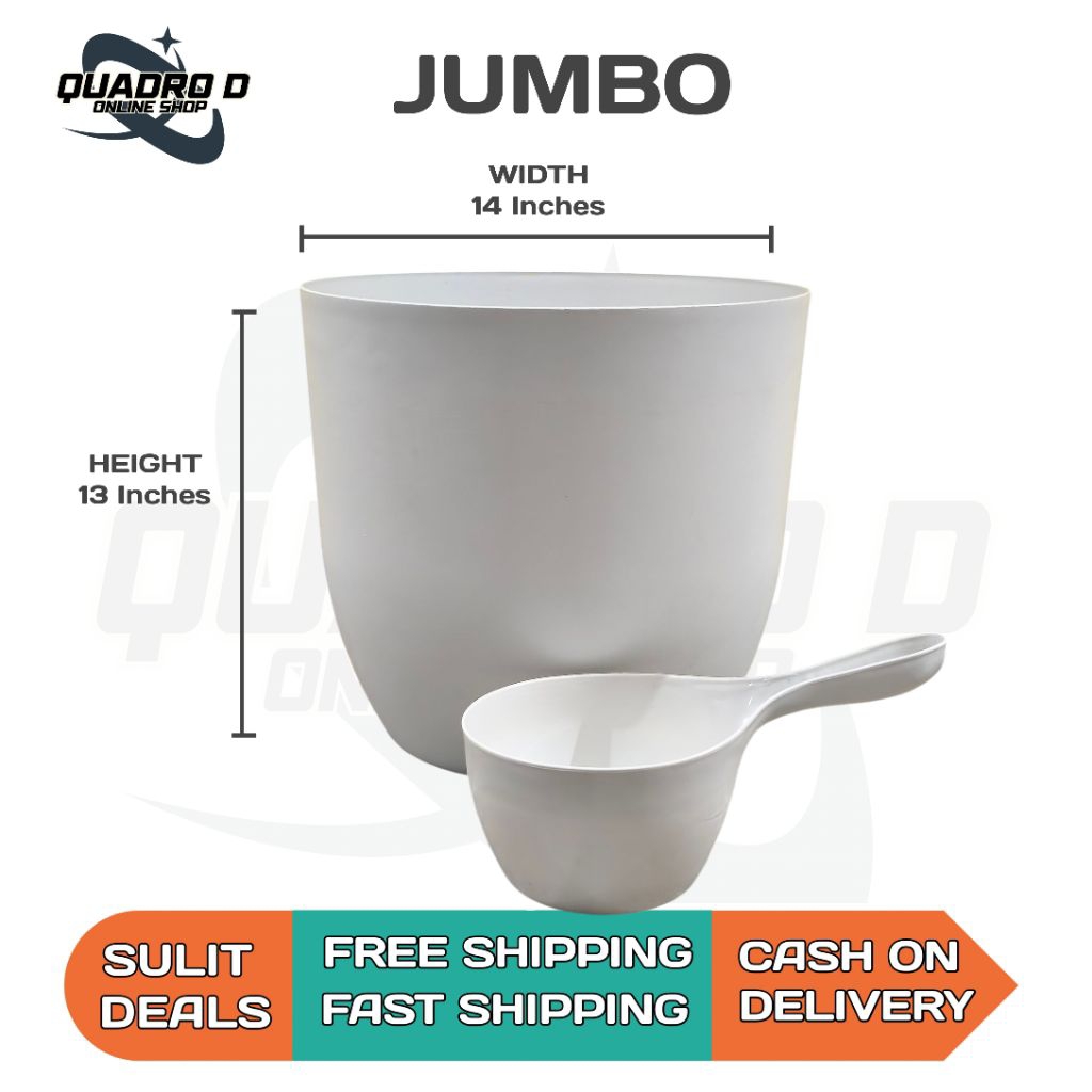 Classy Minimalistic Timba with Tabo ( WHITE, JUMBO SIZE) Bathroom ...