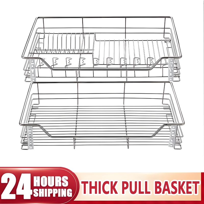 304 Stainless Pull Out Basket Stainless Dish Rack Pull Out Tray Plate ...