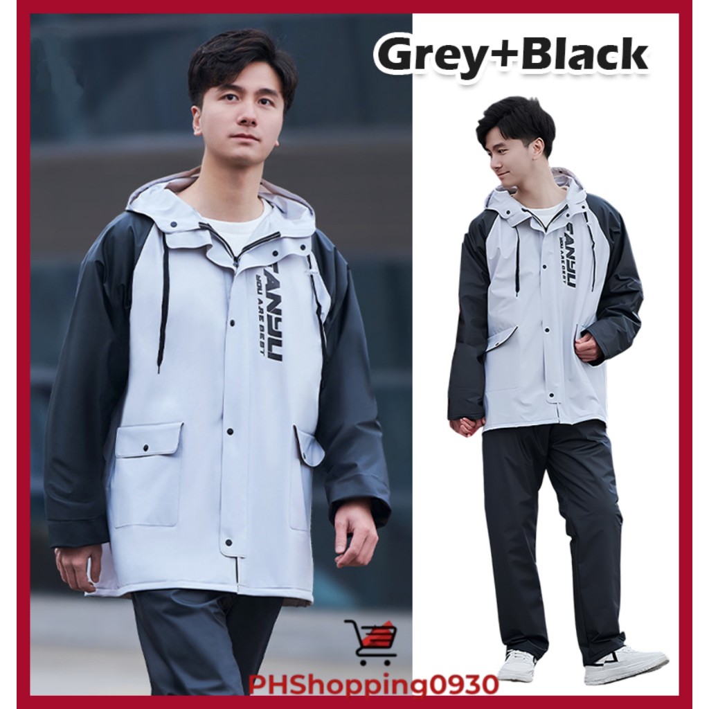 Raincoat For Motorcycle Rider Waterproof For Men Heavy Duty Rainsuit ...