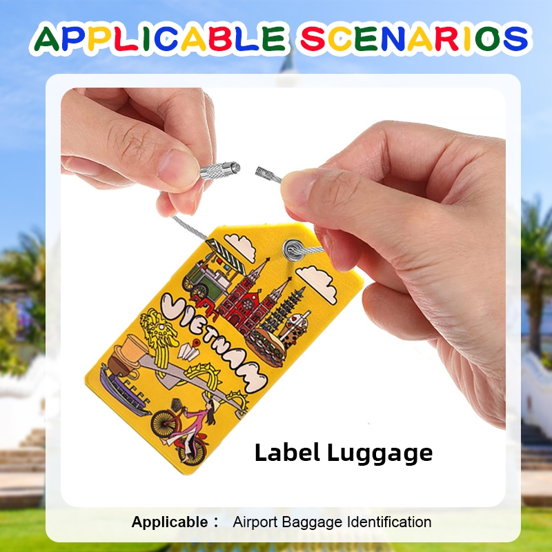 Label Luggage Masskara Festival Mask+Tarsier Tag Travel Suitcase Bag ...