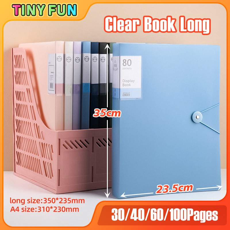 Clear Book Long Expanding File Folder Clear Folder Organizer Paper ...