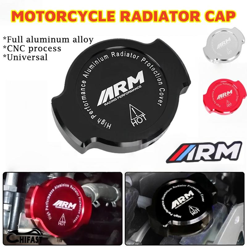 Motorcycle Arm Radiator Cap Cover Aluminum Full CNC Universal With ...