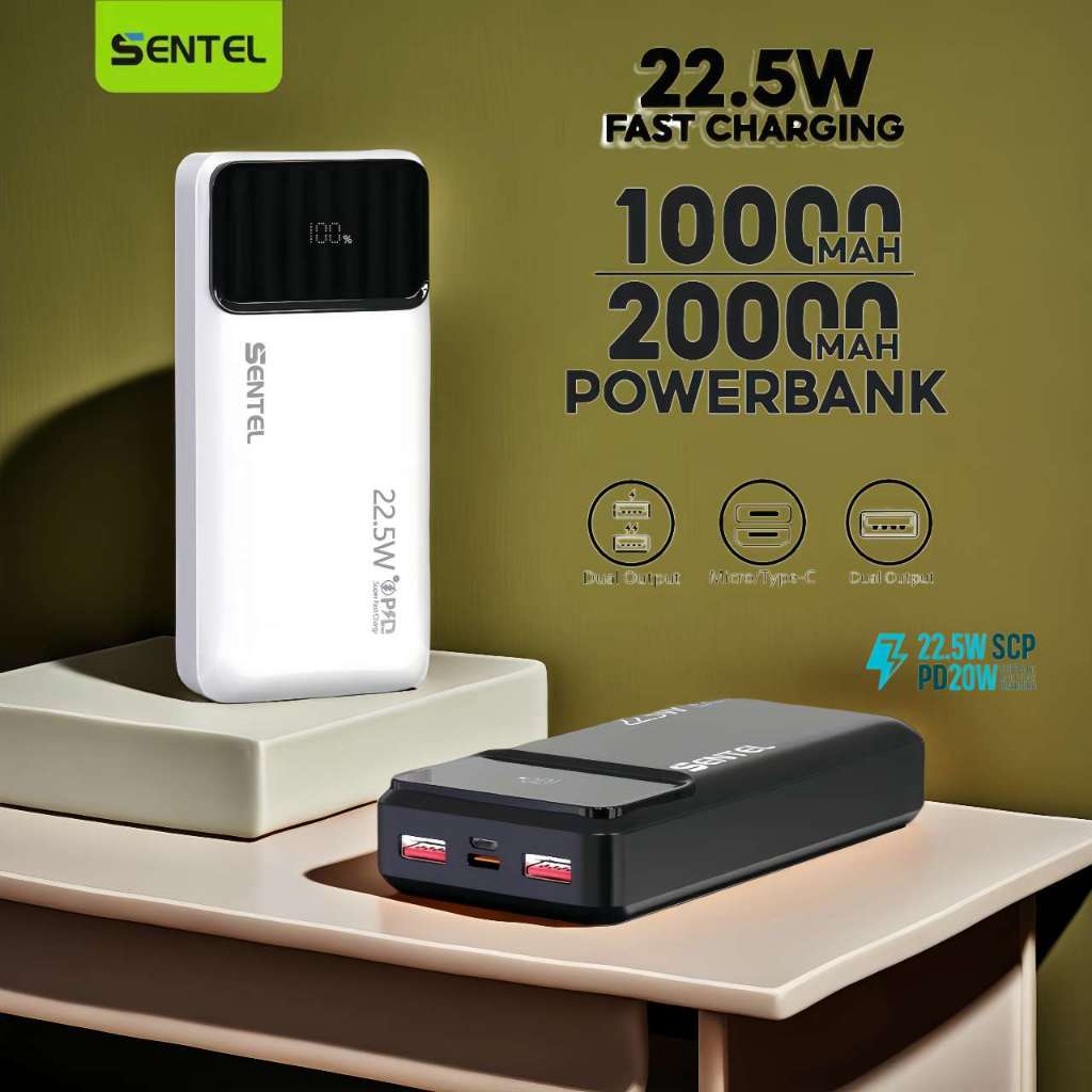Sentel SLP538 10000mAh 20000mAH Power Bank 22.5w Fast Charging ...