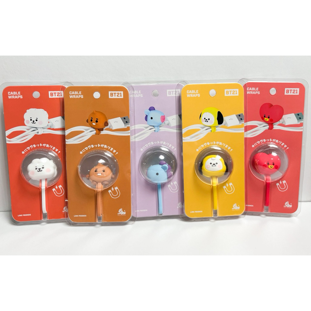 BT21 Cable Wrap – Official Magnetic Organizer (RJ, SHOOKY, MANG, CHIMMY ...