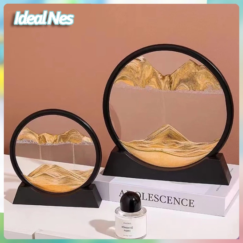 Moving Sand Art Picture Round Glass 3D Deep Sea Sandscape in Motion ...