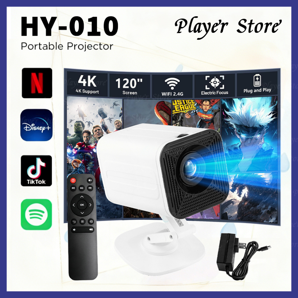 HY010 Mini 1080P 4K HD Smart Projector Suporta sa Bluetooth Portable ...