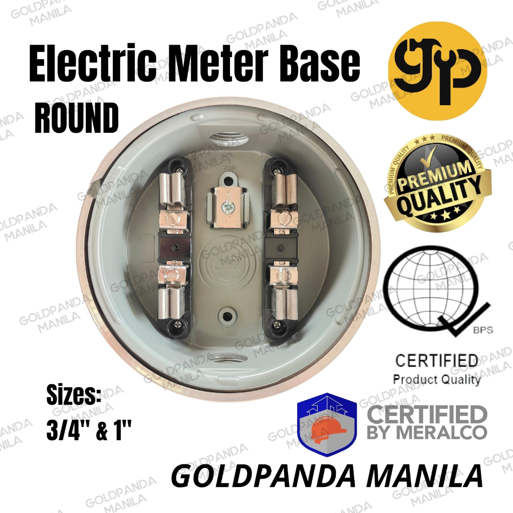 Electric Round Meter Base 3/4