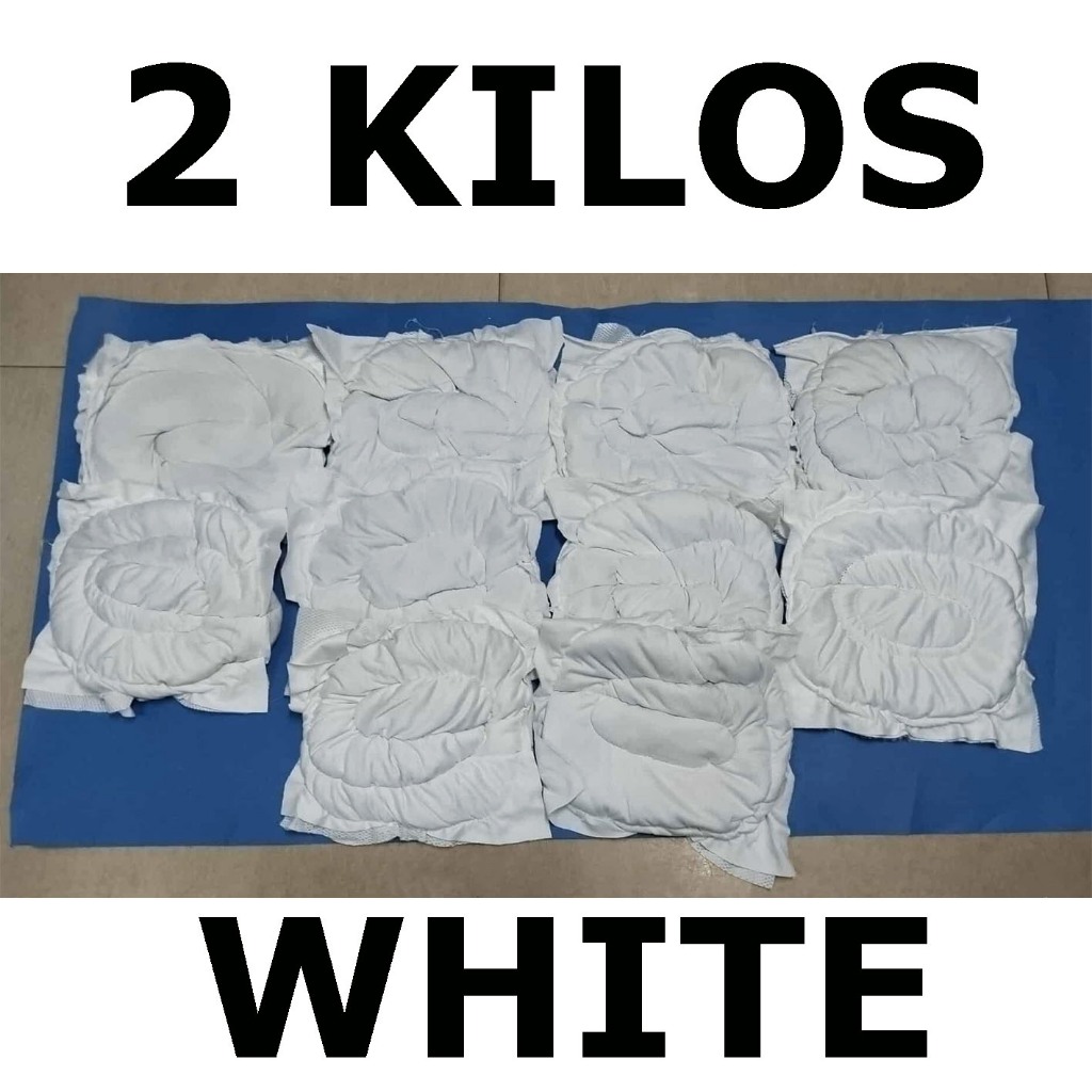 ( 2 KILOS ) COTTON RAGS 2PLY WHITE RECTANGULAR COTTON RUGS BASAHAN 11 ...