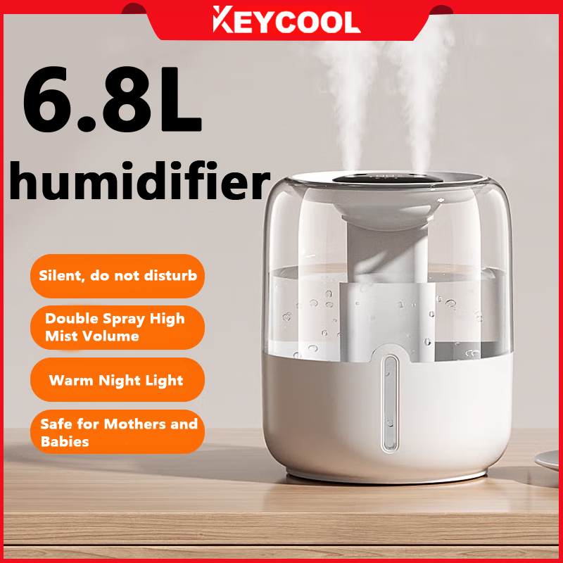 Keycool Humidifier 6.8L Capacity Rechargeable Humidifier with Digital ...