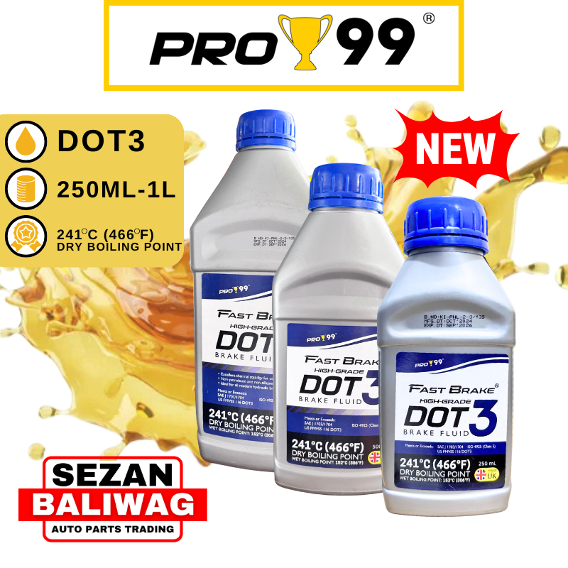 PRO99 NEW AND IMPROVED FAST BRAKE HIGH GRADE DOT 3 BRAKE FLUID | Shopee ...