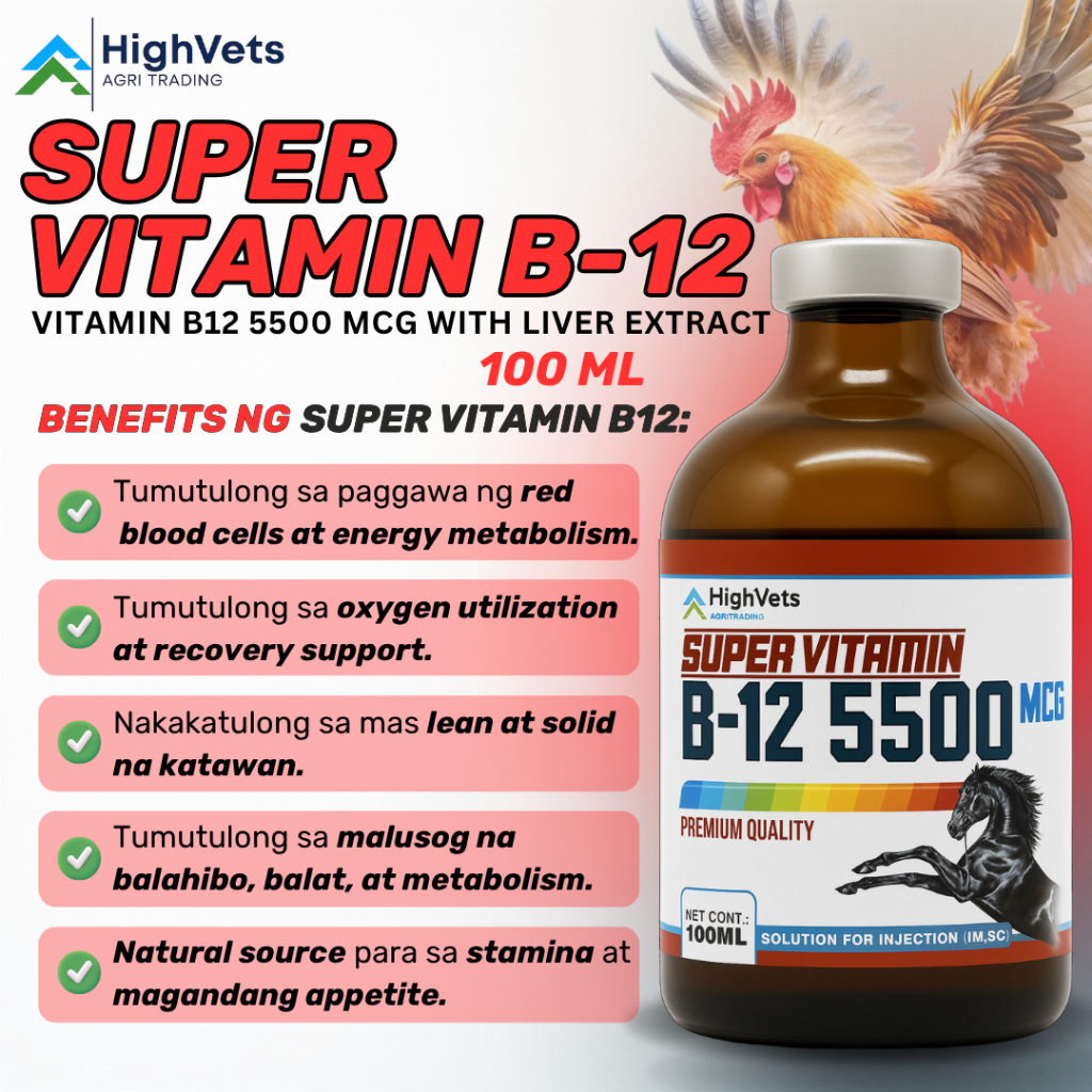 best b12 injectable for gamefowl Cydroxo | Double Acting Vitamin B12 - 10 ml Injection