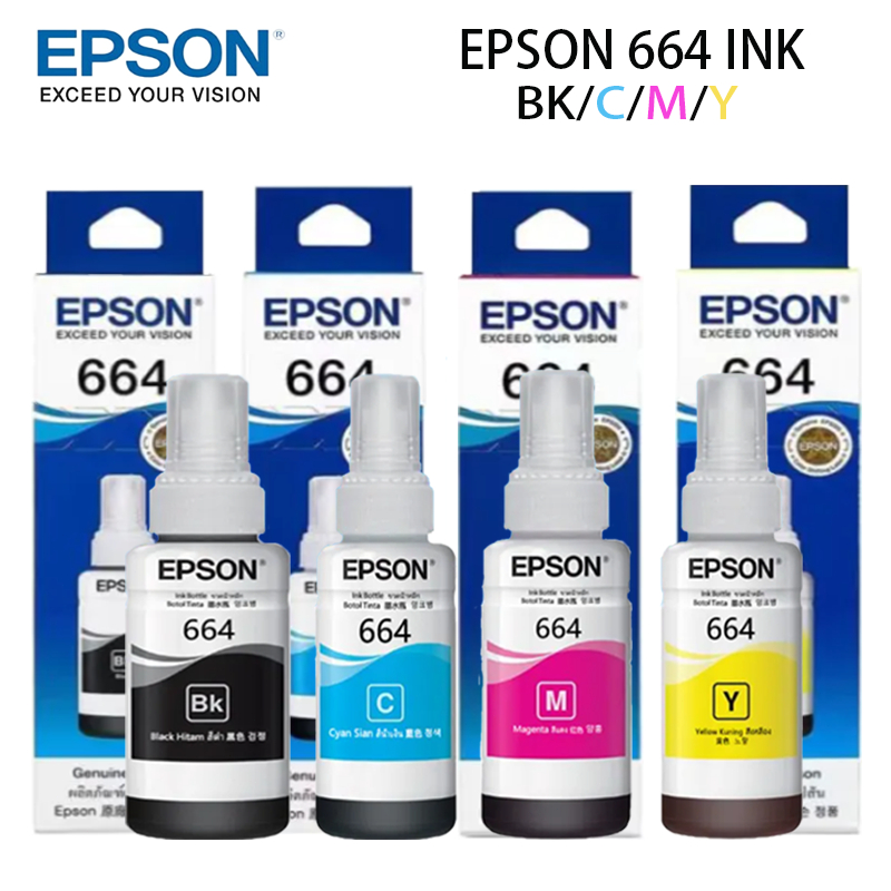 Original Epson 664 ink Genuine Bottle T664 ink L1300 L200 L220 L300 ...