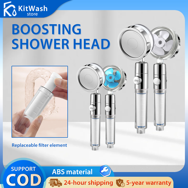 Filter Shower Head One-key Water Stop Shower Set Hand-held Turbocharged ...