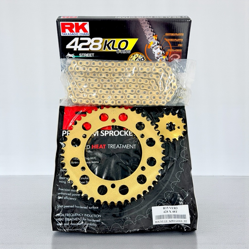 RK CHAIN & SPROCKET SET R15 V3/ R15M/ MT-15/ XSR 155 ORING CHAIN ...