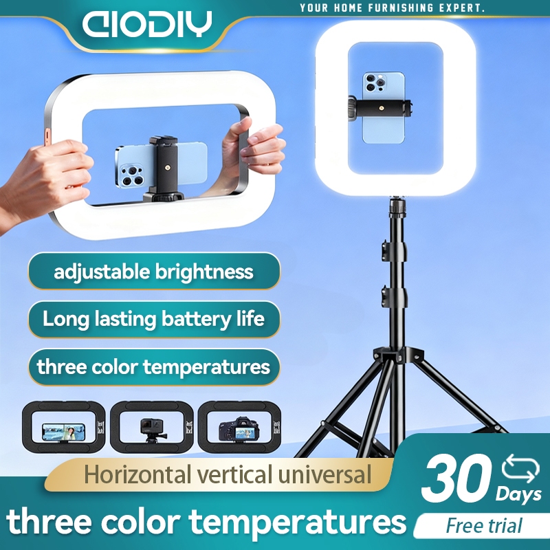 AIODIY 20W High Power Rechargeable LED Ring Light YM200 Handheld Video ...