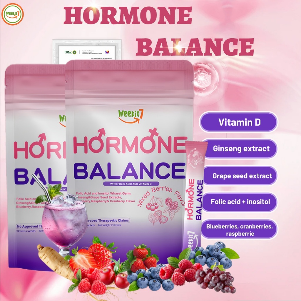 Weekit7 Hormone Balance powde Reduce stress folic antioxidant FDA ...