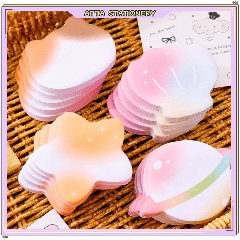 60Sheets Gradient Sticky Notes Creative Shape Memo Pads School ...