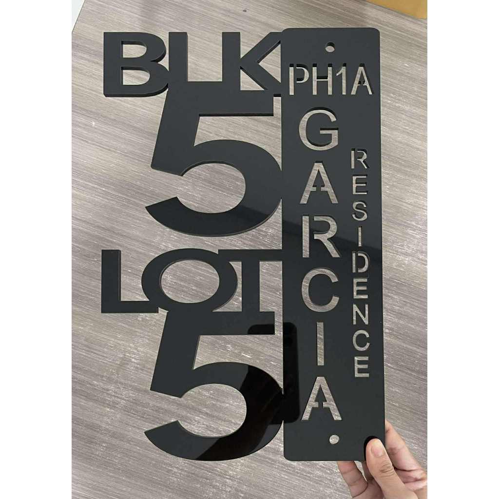 House number signage Laser Cutout 6MM Thickness | Shopee Philippines