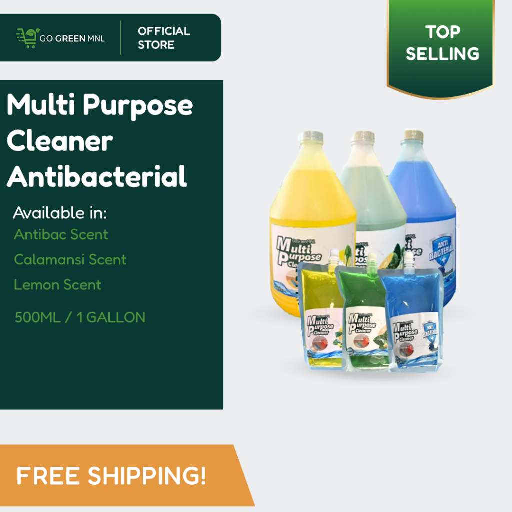 GOGREENMNL. Multi Purpose Cleaner 500mL & 1 Gallon Antibacterial ...