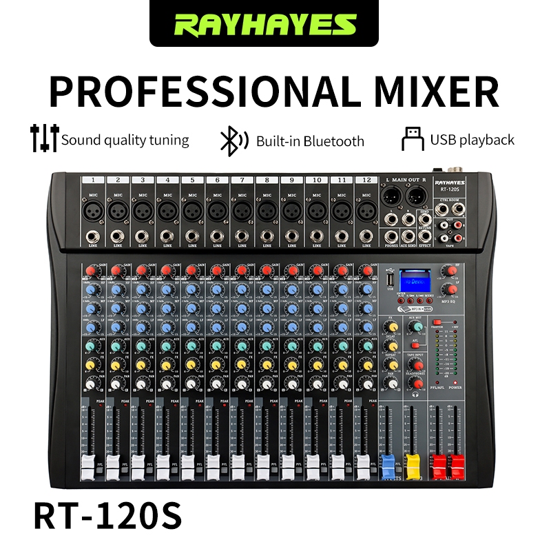 RAYHAYES RT-80S Mixer Amplifier With Equalizer Bluetooth 6/8/12 Channel ...