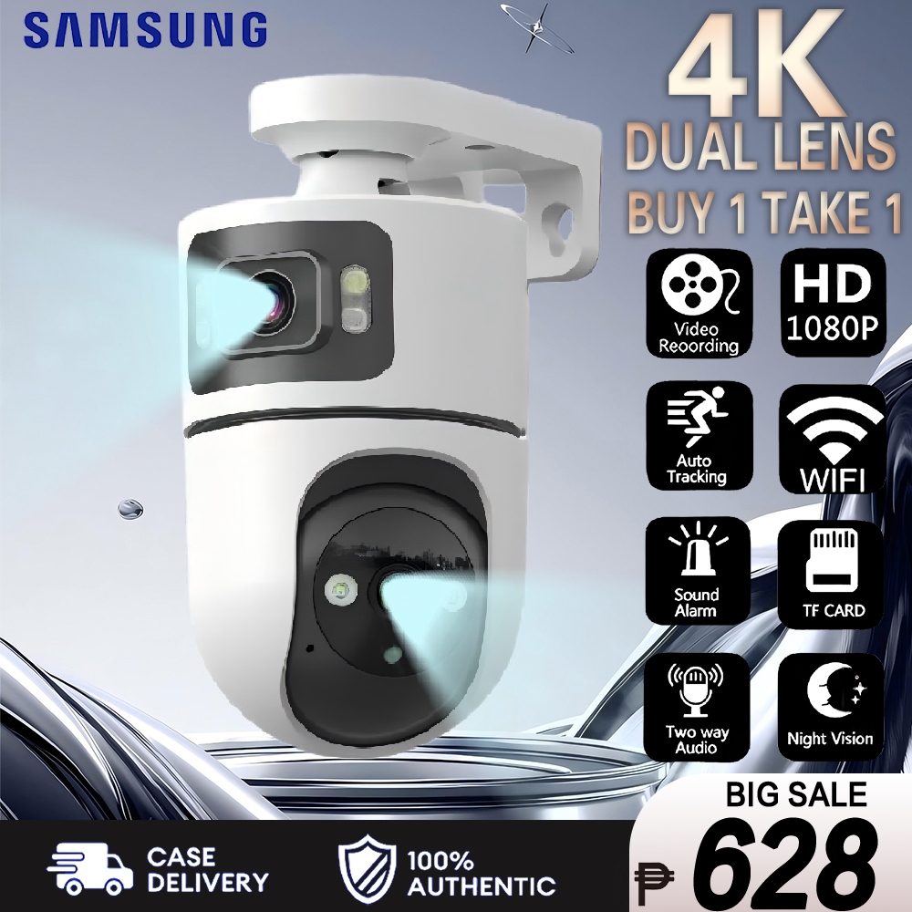 BUY 1 Get 1 V380 Pro CCTV Camera Wi-Fi Waterproof 4K HD Dual Lens Full ...