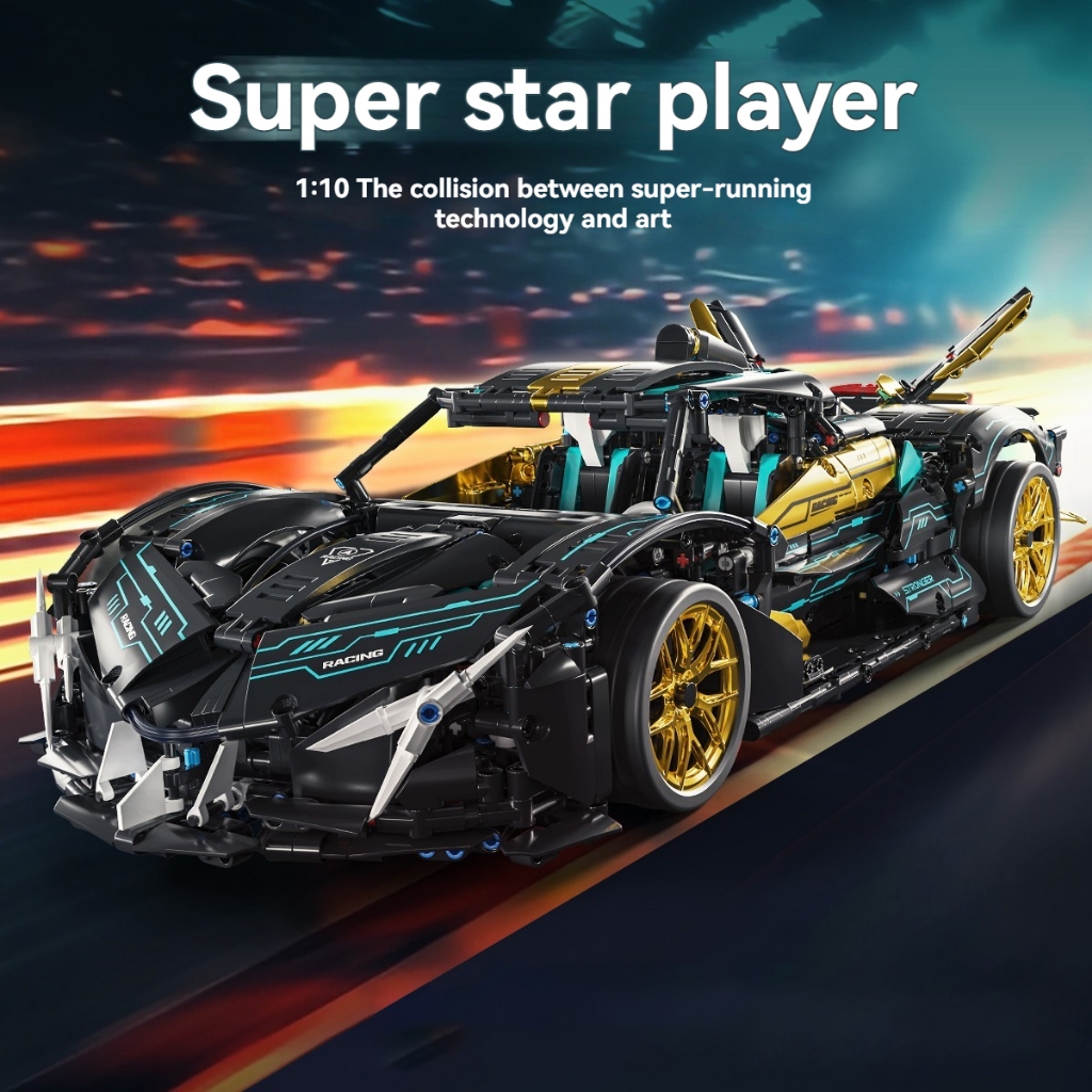 TOYLINX 1:10 Supercar Building Blocks - Model Car Toy, Educational Gift ...