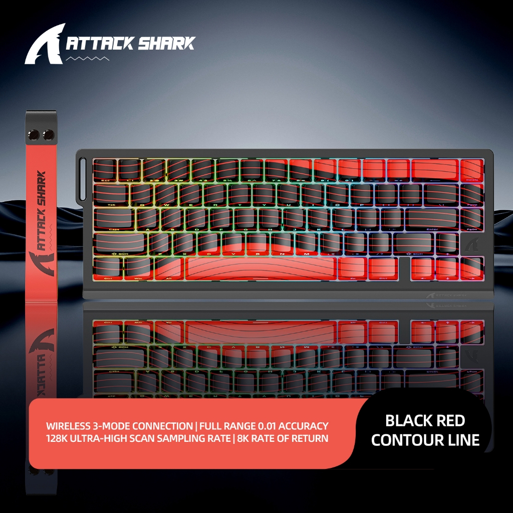 ATTACK SHARK X68HE E-sports magnetic axis keyboard with streamlined ...