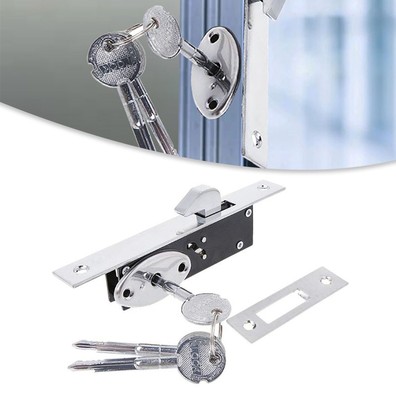Sliding Door Hook Lock Aluminum Alloy Cross Key For Anti Theft Push ...