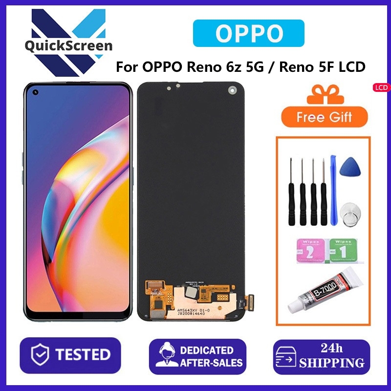 [QuickScreen] For OPPO Reno 6z 5G / Reno 5F LCD DIsplay Touch Screen ...