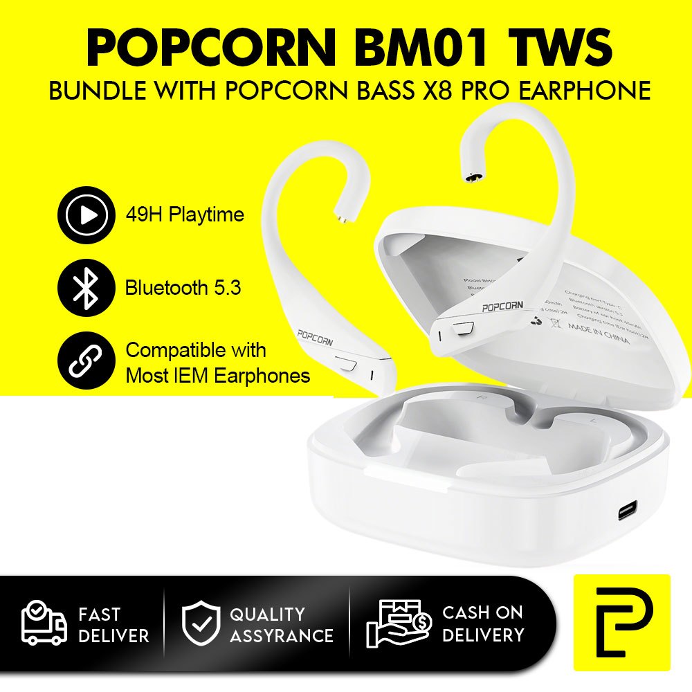 Popcorn BM01 Bluetooth Module TrueWireless Ear Hook TWS Earphone ...
