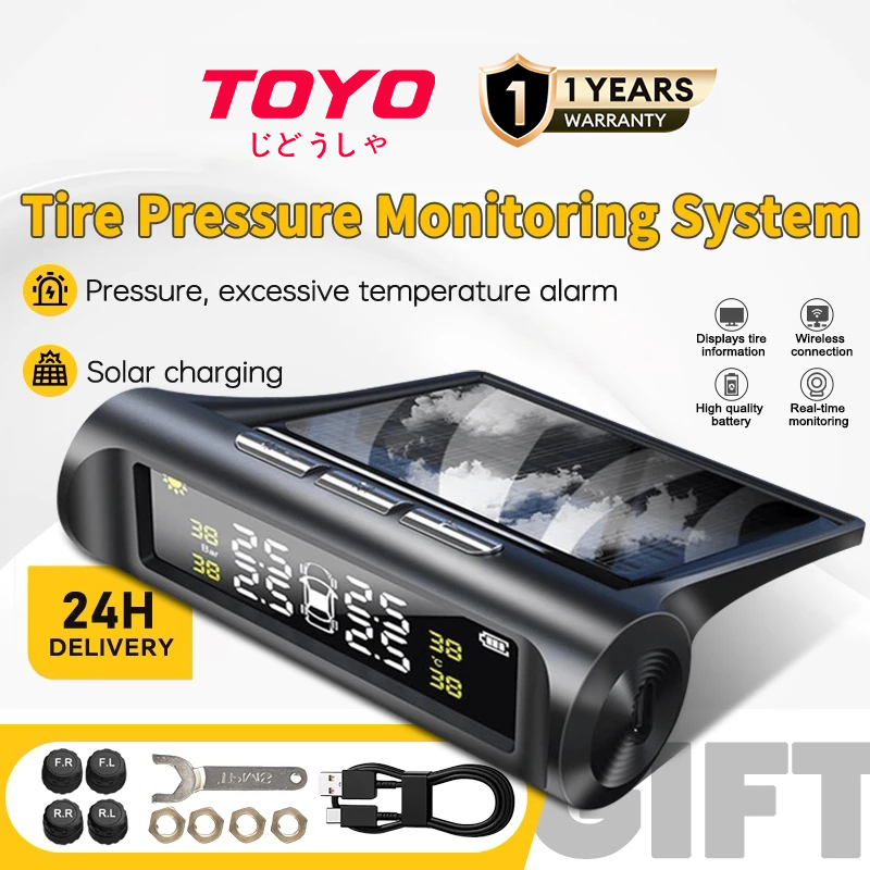 Tire Pressure Monitoring System TPMS, Solar Charge Tire Pressure