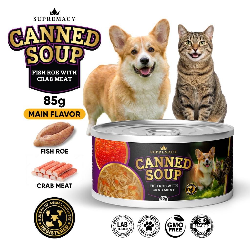 Supremacy Fish Roe With Crab Meat Wet Food Topper 85g Low Sodium 0.3% ...