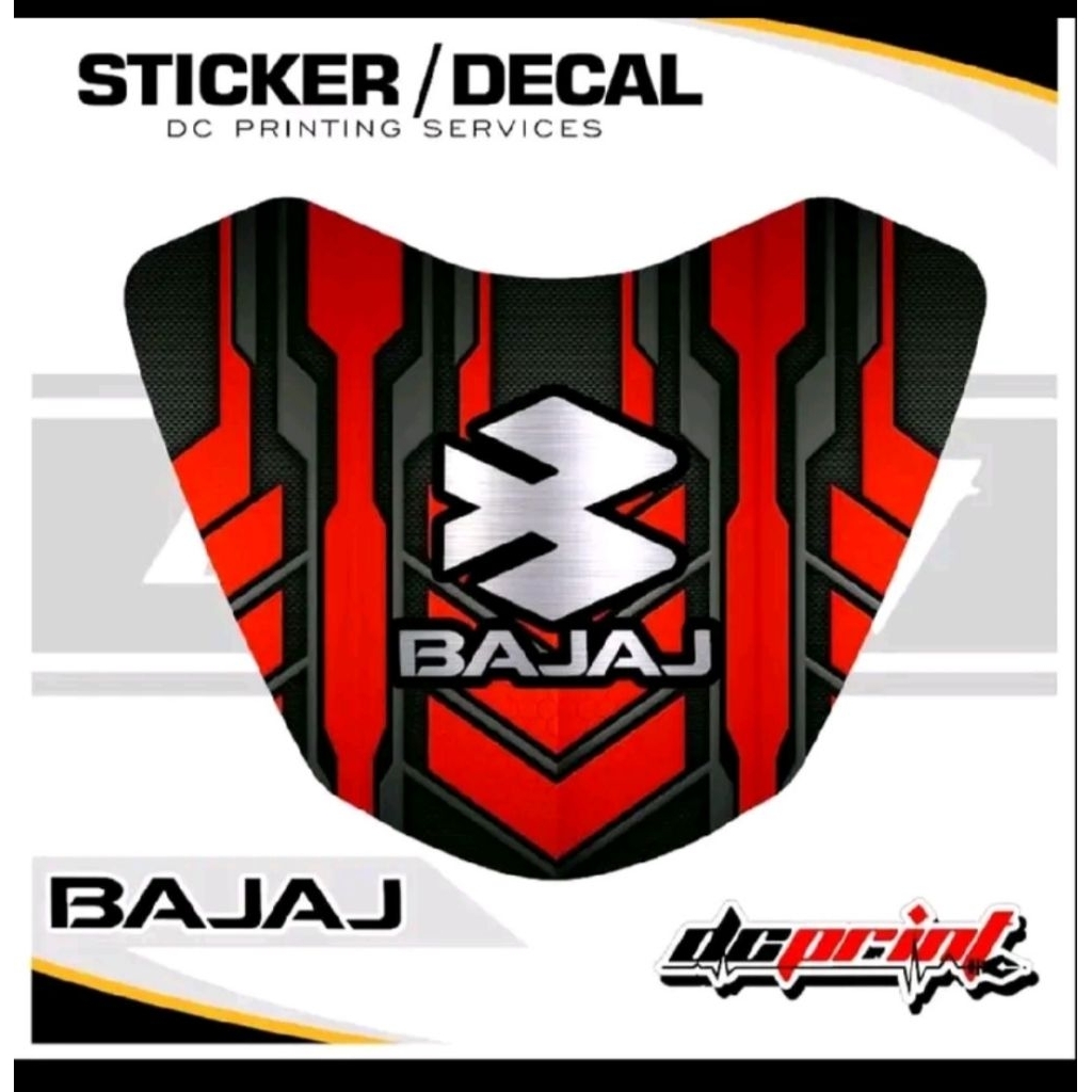 Bajaj Visor Decals Laminated Vinyl Stickers Waterproof | Shopee Philippines