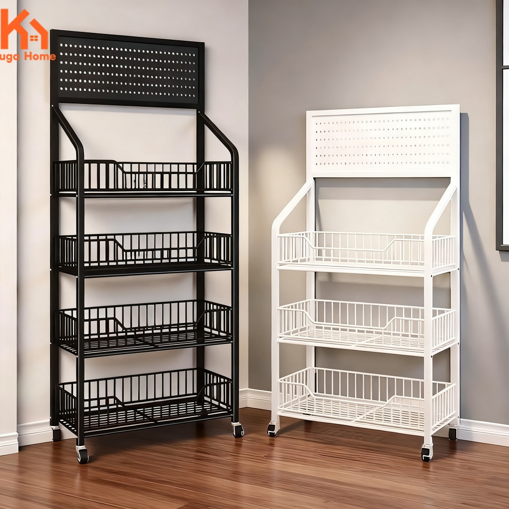 Supermarket Snack Storage Rack Food Beverage Mobile Display Rack ...