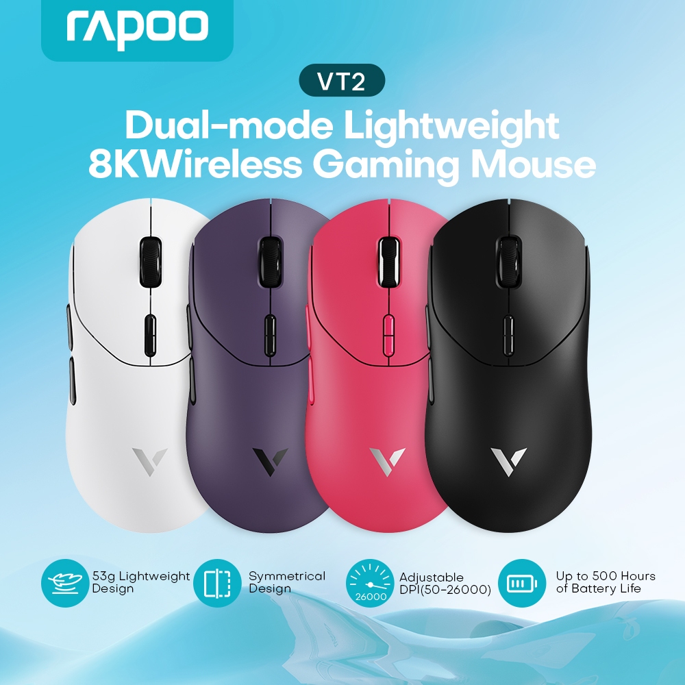 Rapoo VT2 Mouse VT2 GEN-2 Wireless Gaming Mouse Ultra Lightweight ...