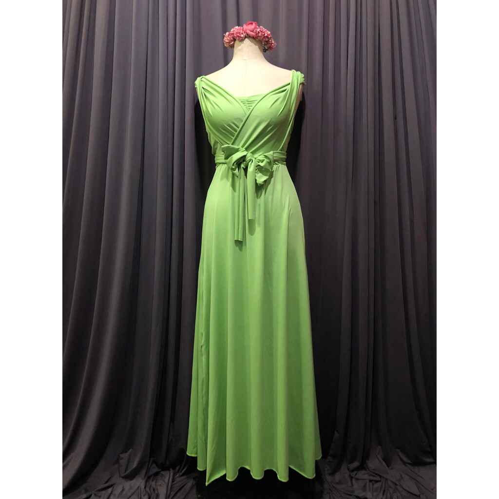 abercrombie green wrap dress Infinity Dress/Wrap Convertible Bridesmaid Dress/Custom Size/30+ Color Floor 39 inches / Plus(16-26) main image 0