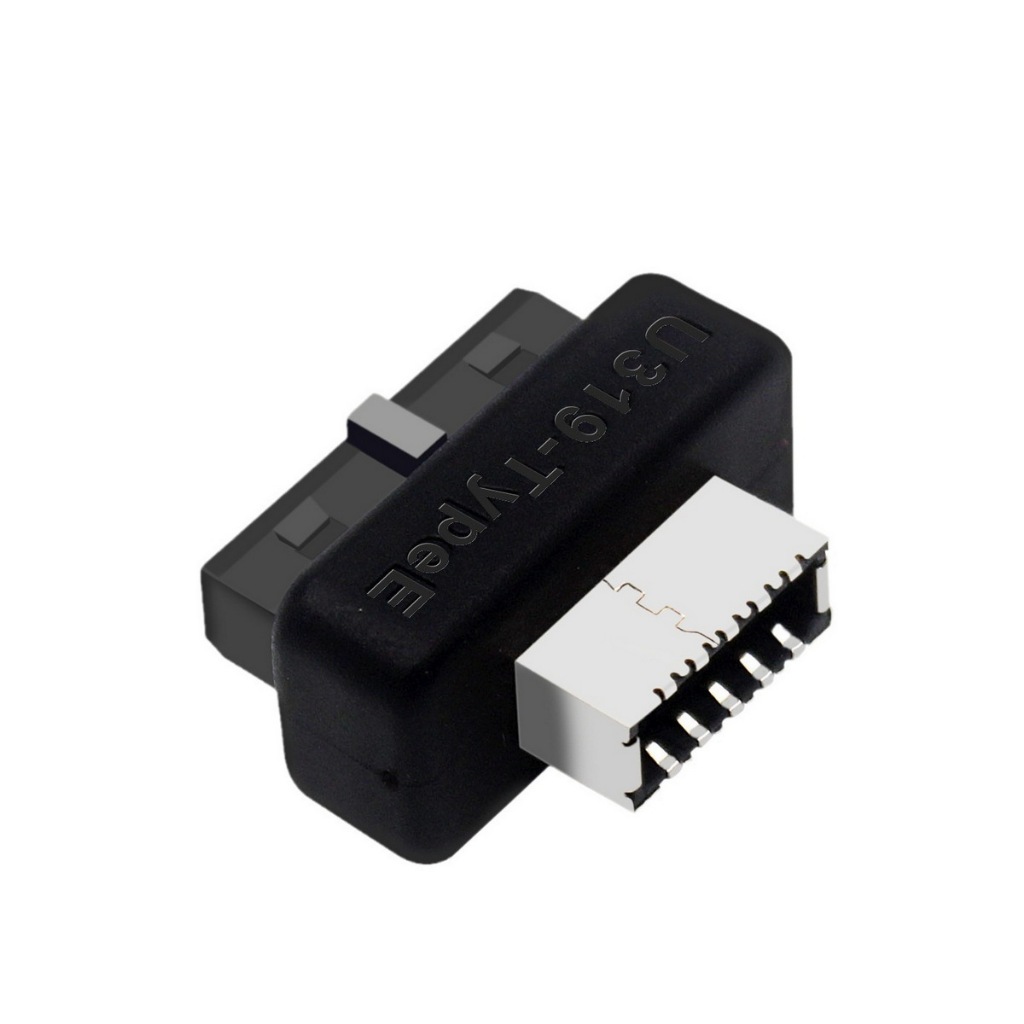 USB Front Panel Adapter 19-Pin Connector for PC Motherboards to USB 3.1 ...
