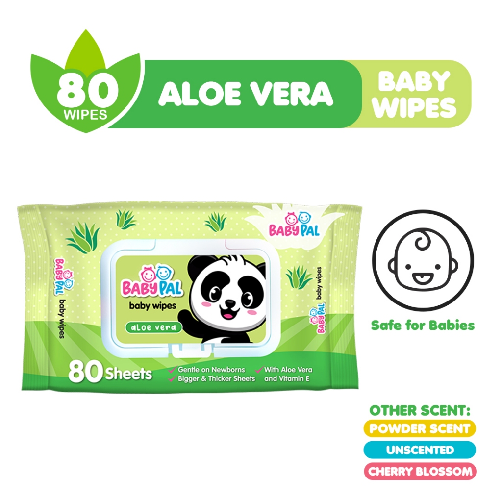Babypal Aloe Vera Baby Wipes 80 Tender Sheets Pack of 1 Wet Wipes for  Newborn Baby and Kids | Shopee Philippines