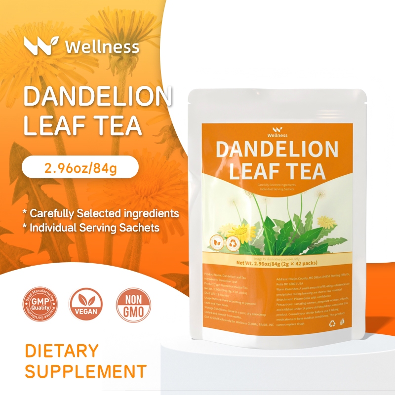 Wellness Dandelion Leaf Tea & Root Tea 100% Natural Organic Liver ...